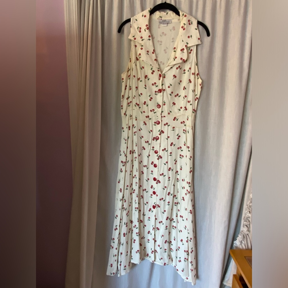 Cherry 🍒 Dress Vintage with Blemishes Size Woman’s 14